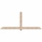 Ekena Millwork Eugene Smooth Timber Gable Bracket, Douglas Fir, 108"W x 45"H x 5 1/2"D x 5 1/2"F, 10/12 Pitch GBW108X45X0606EUG00SDF - alternate 1